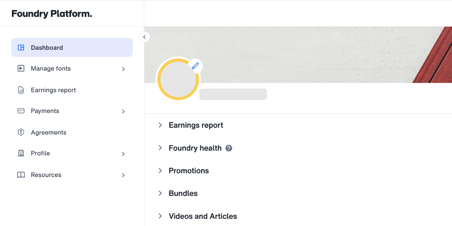 Platform dashboard workspace